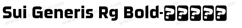 Sui Generis Rg Bold字体转换